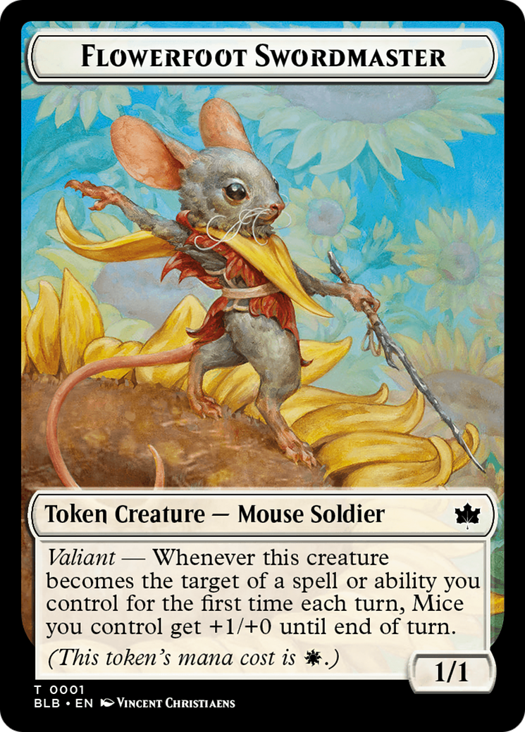 Rabbit // Flowerfoot Swordmaster Double-Sided Token [Bloomburrow Tokens] | Exor Games Bridgewater