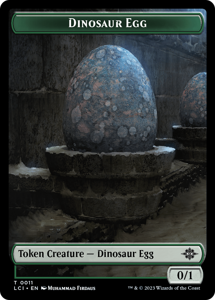 Dinosaur Egg // Dinosaur (0010) Double-Sided Token [The Lost Caverns of Ixalan Tokens] | Exor Games Bridgewater