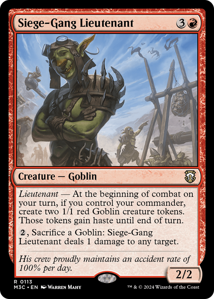 Siege-Gang Lieutenant [Modern Horizons 3 Commander] | Exor Games Bridgewater