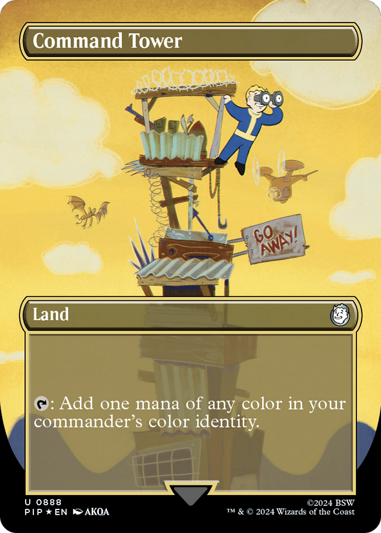 Command Tower (Borderless) (Surge Foil) [Fallout] | Exor Games Bridgewater