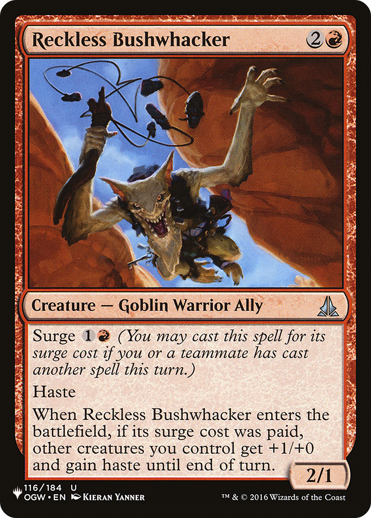 Reckless Bushwhacker [The List Reprints] | Exor Games Bridgewater