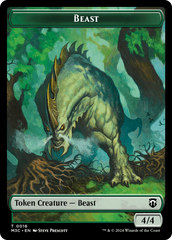 Elephant (Ripple Foil) // Beast (0016) Double-Sided Token [Modern Horizons 3 Commander Tokens] | Exor Games Bridgewater