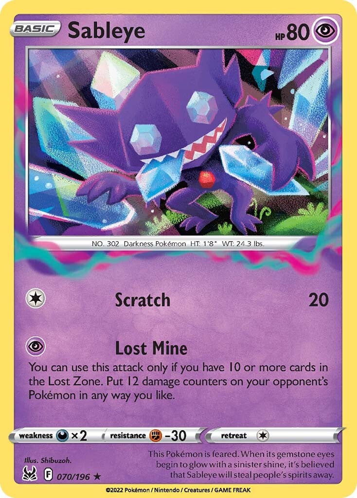 Sableye (070/196) [Sword & Shield: Lost Origin] | Exor Games Bridgewater