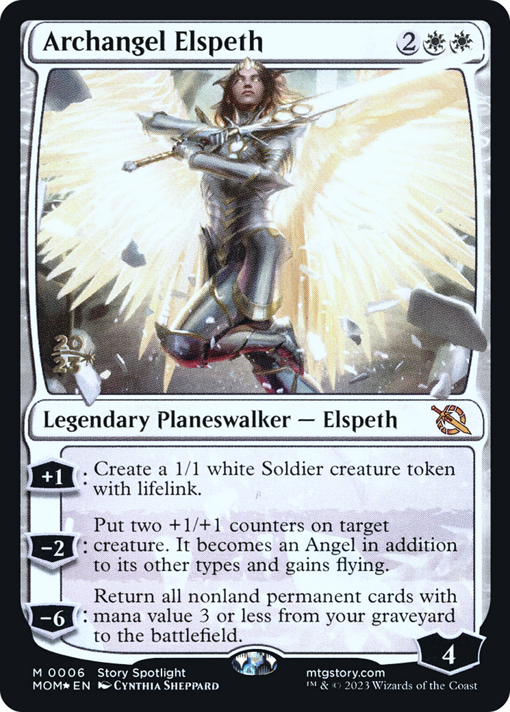 Archangel Elspeth [March of the Machine Prerelease Promos] | Exor Games Bridgewater