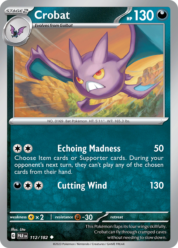 Crobat (112/182) [Scarlet & Violet: Paradox Rift] | Exor Games Bridgewater