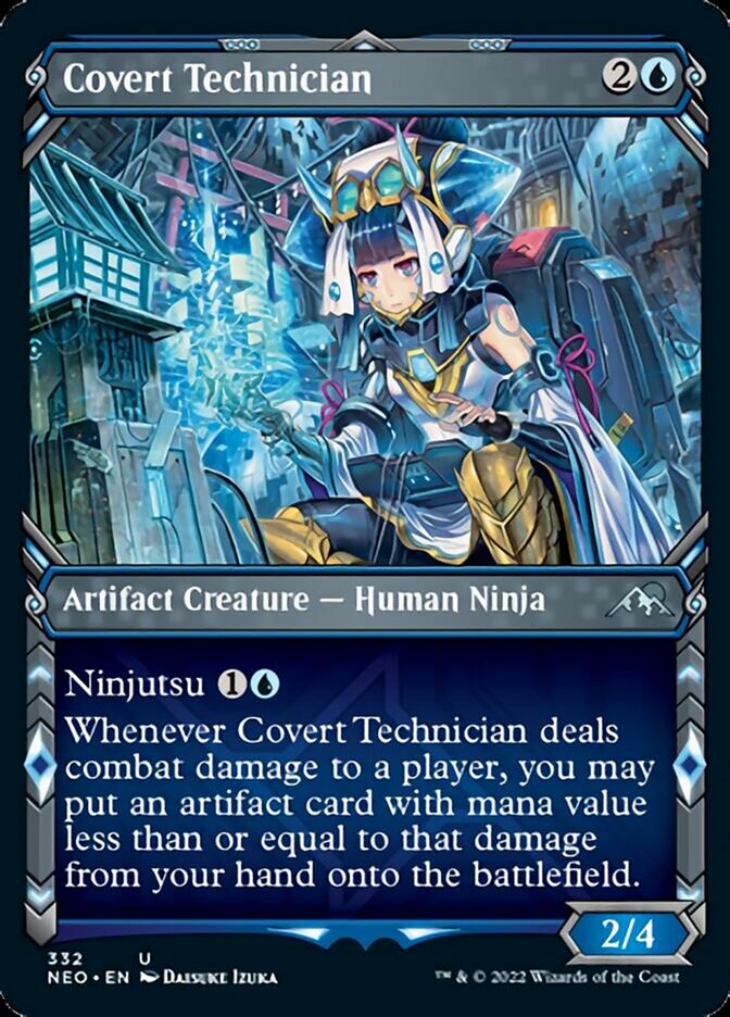 Covert Technician (Showcase Ninja) [Kamigawa: Neon Dynasty] | Exor Games Bridgewater