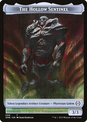 Phyrexian Goblin // The Hollow Sentinel Double-Sided Token [Phyrexia: All Will Be One Tokens] | Exor Games Bridgewater