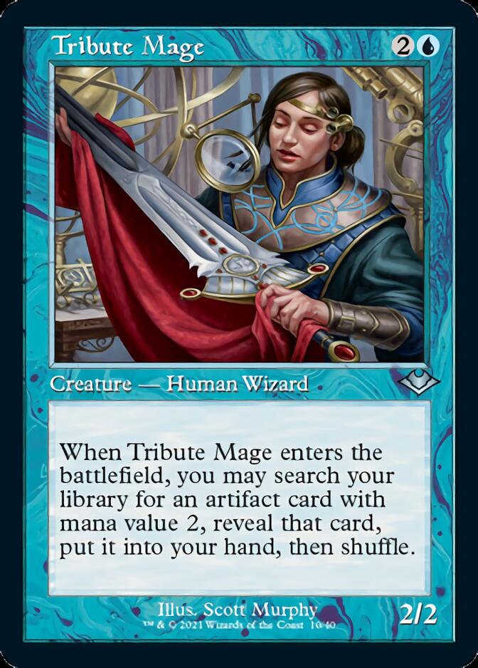 Tribute Mage (Retro Foil Etched) [Modern Horizons] | Exor Games Bridgewater