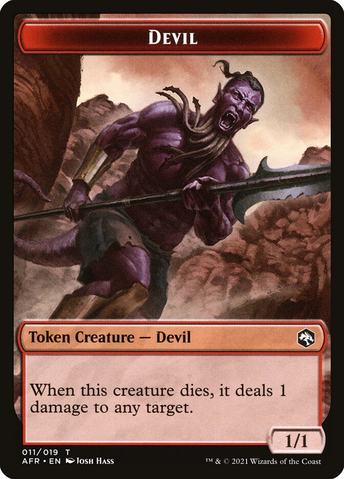 Devil // Icingdeath, Frost Tongue Double-Sided Token [Dungeons & Dragons: Adventures in the Forgotten Realms Tokens] | Exor Games Bridgewater