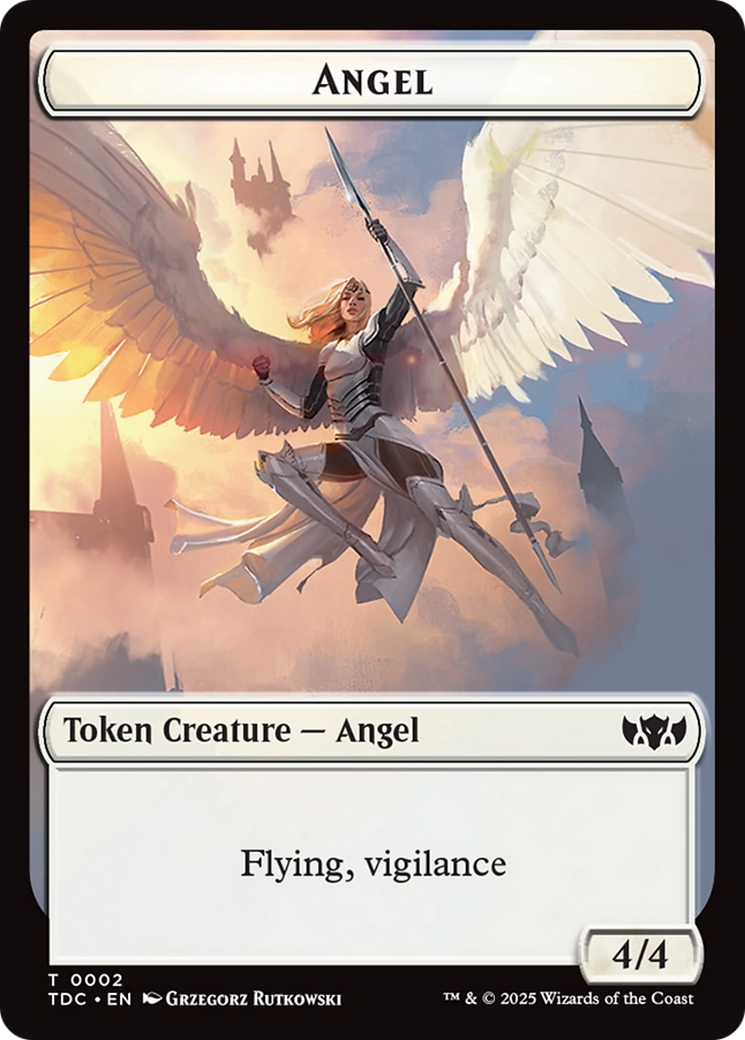 Angel // Spirit Double-Sided Token [Tarkir: Dragonstorm Commander Tokens] | Exor Games Bridgewater