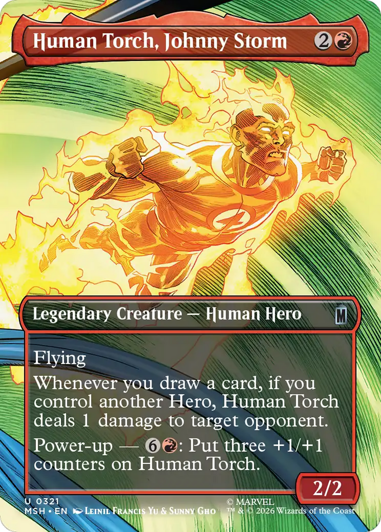 Human Torch, Johnny Storm (Borderless) [Marvel Super Heroes] | Exor Games Bridgewater