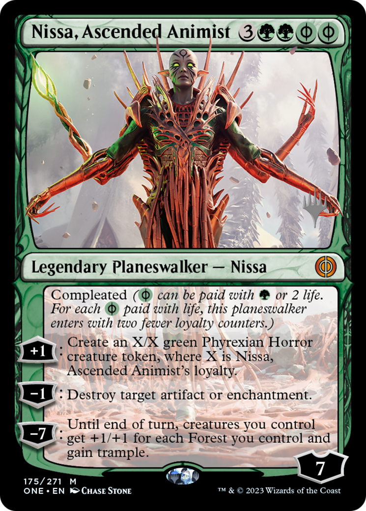 Nissa, Ascended Animist (Promo Pack) [Phyrexia: All Will Be One Promos] | Exor Games Bridgewater