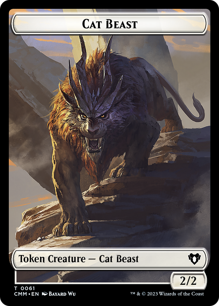 Cleric // Cat Beast Double-Sided Token [Commander Masters Tokens] | Exor Games Bridgewater