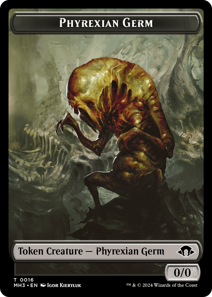 Phyrexian Germ // Angel Double-Sided Token [Modern Horizons 3 Tokens] | Exor Games Bridgewater