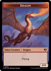 Dragon // Kor Ally Double-Sided Token [Commander Masters Tokens] | Exor Games Bridgewater