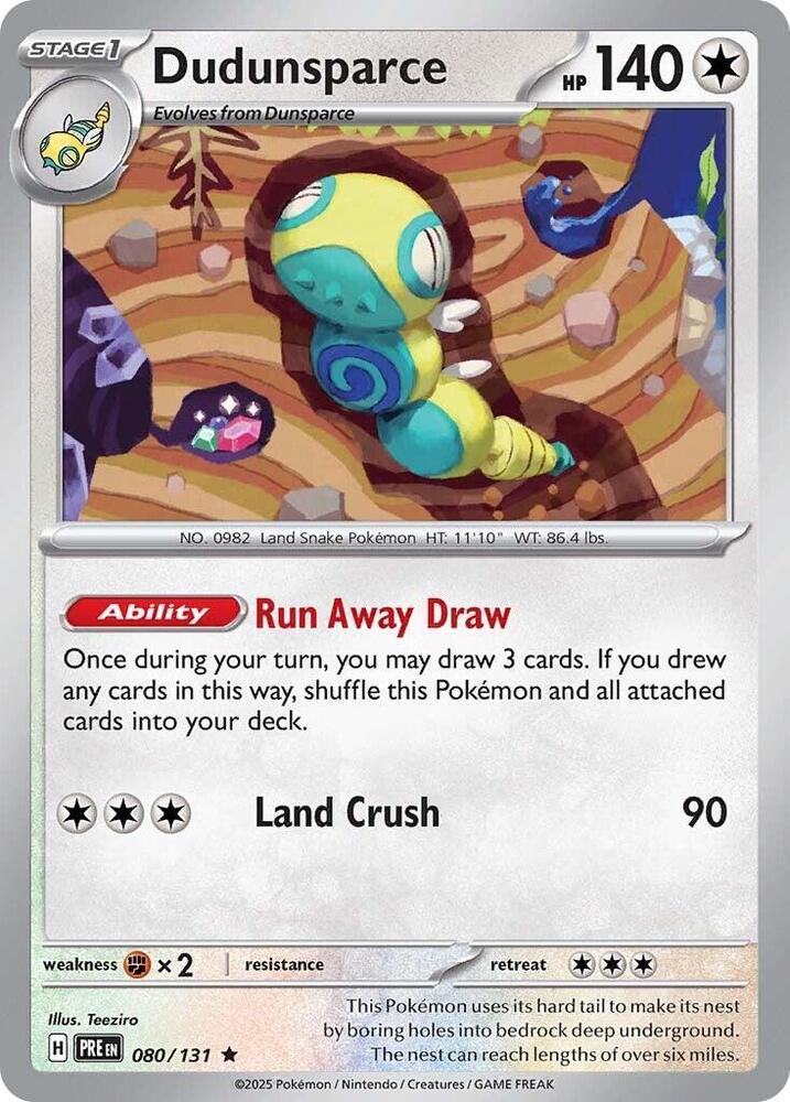 Dudunsparce (080/131) [Scarlet & Violet: Prismatic Evolutions] | Exor Games Bridgewater