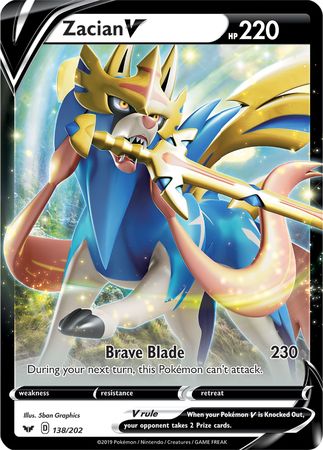 Zacian V (138/202) (Jumbo Card) [Sword & Shield: Base Set] | Exor Games Bridgewater