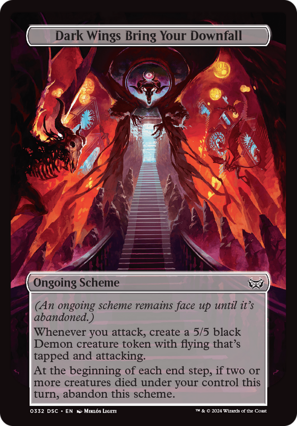 Dark Wings Bring Your Downfall (Full Art) [Duskmourn: Archenemy] | Exor Games Bridgewater