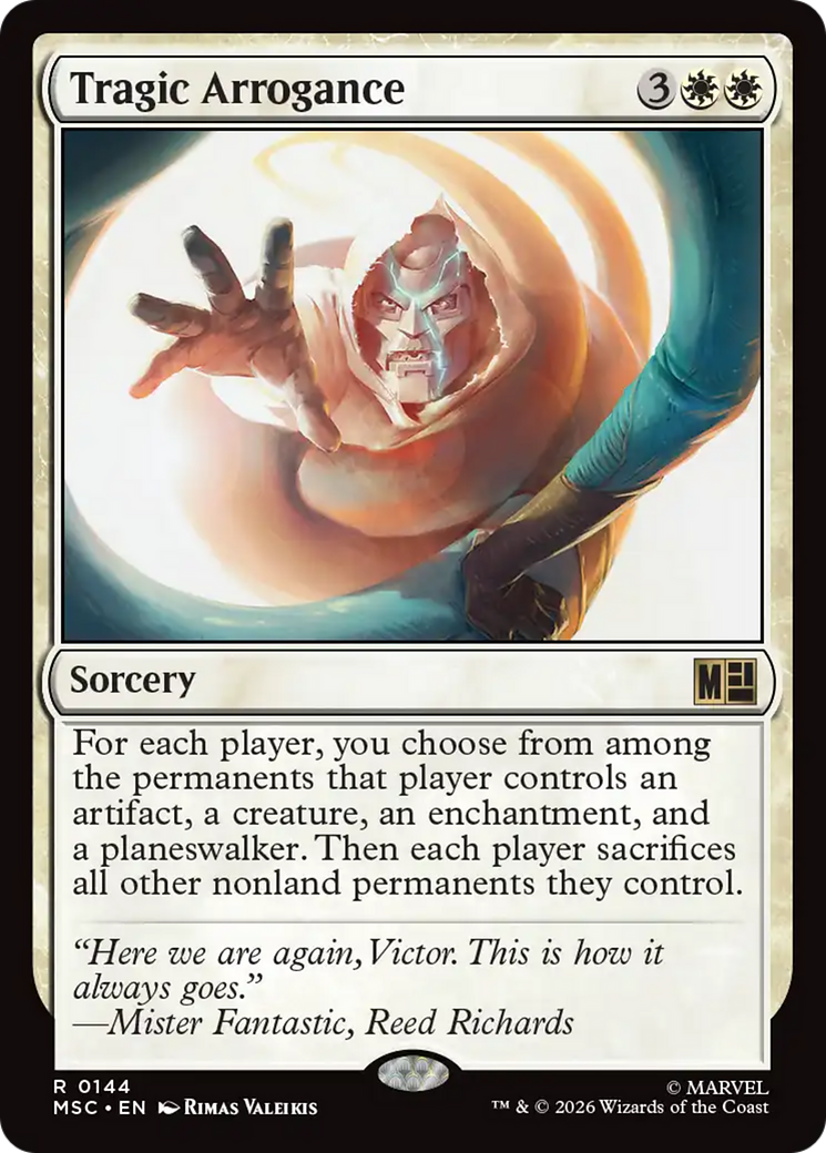 Tragic Arrogance (Surge Foil) [Marvel Super Heroes Commander] | Exor Games Bridgewater
