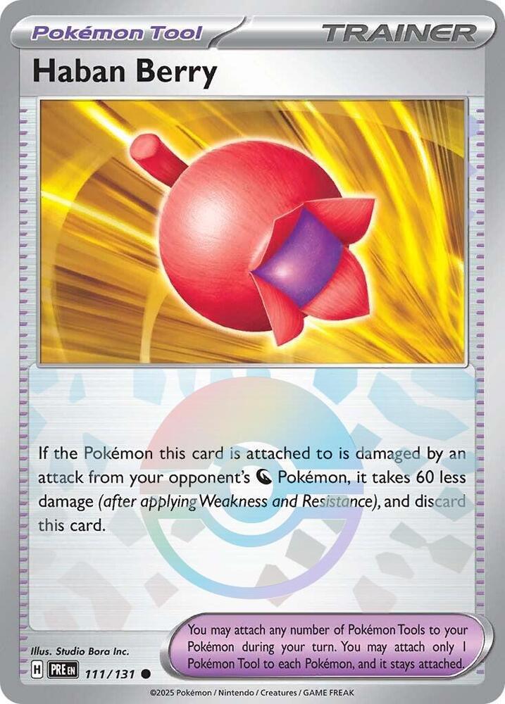 Haban Berry (111/131) (Poke Ball Pattern) [Scarlet & Violet: Prismatic Evolutions] | Exor Games Bridgewater