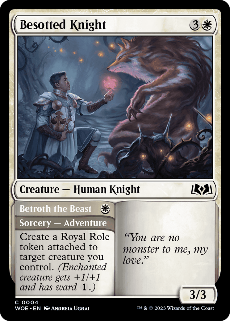 Besotted Knight // Betroth the Beast [Wilds of Eldraine] | Exor Games Bridgewater