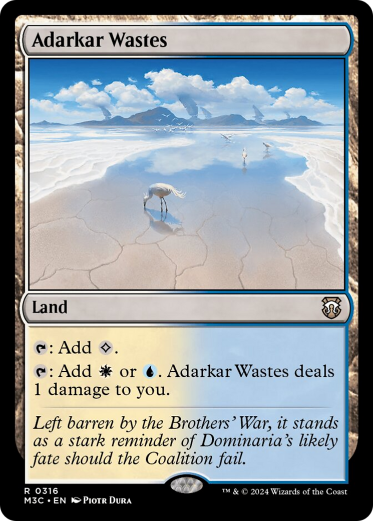 Adarkar Wastes (Ripple Foil) [Modern Horizons 3 Commander] | Exor Games Bridgewater