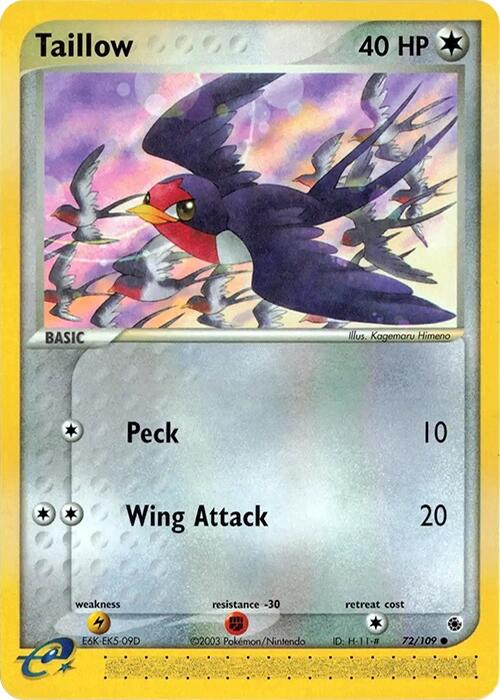 Taillow (72/109) [EX: Ruby & Sapphire] | Exor Games Bridgewater