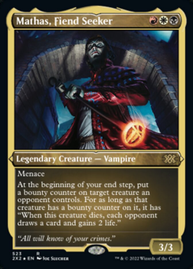 Mathas, Fiend Seeker (Foil Etched) [Double Masters 2022] | Exor Games Bridgewater