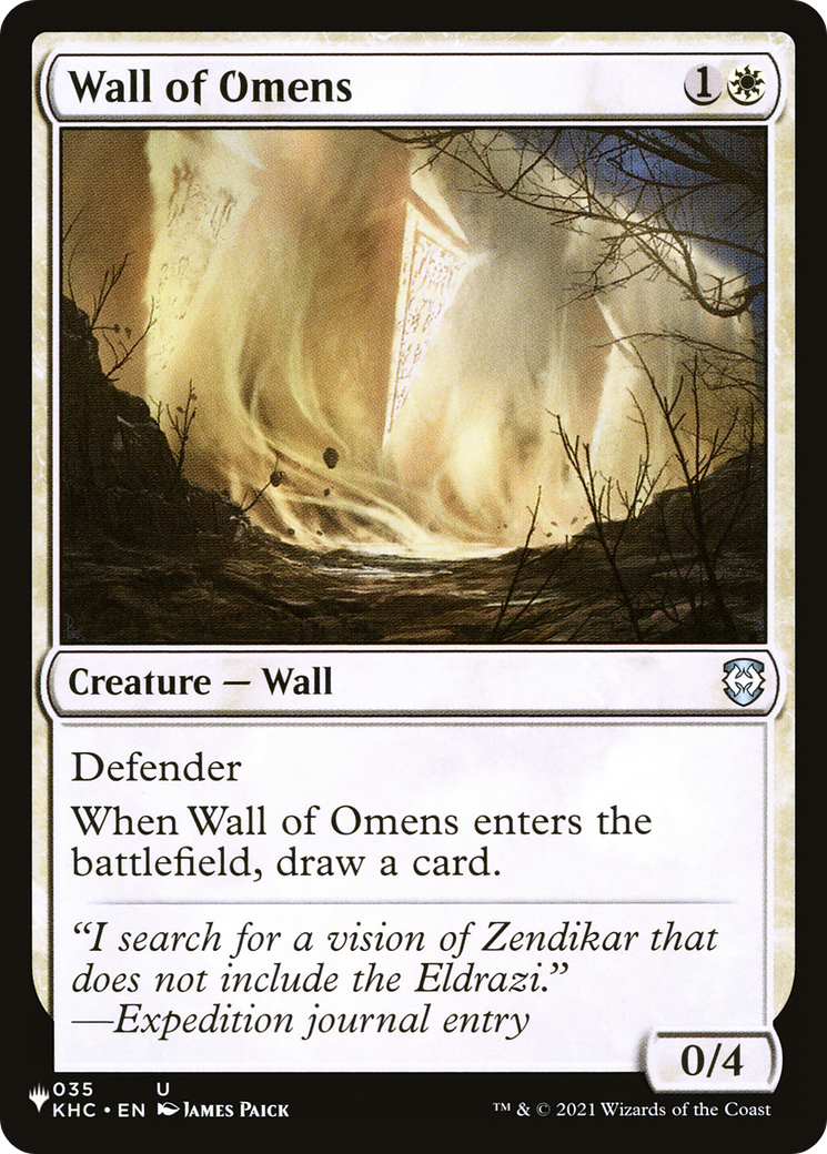 Wall of Omens (KHC) [The List] | Exor Games Bridgewater