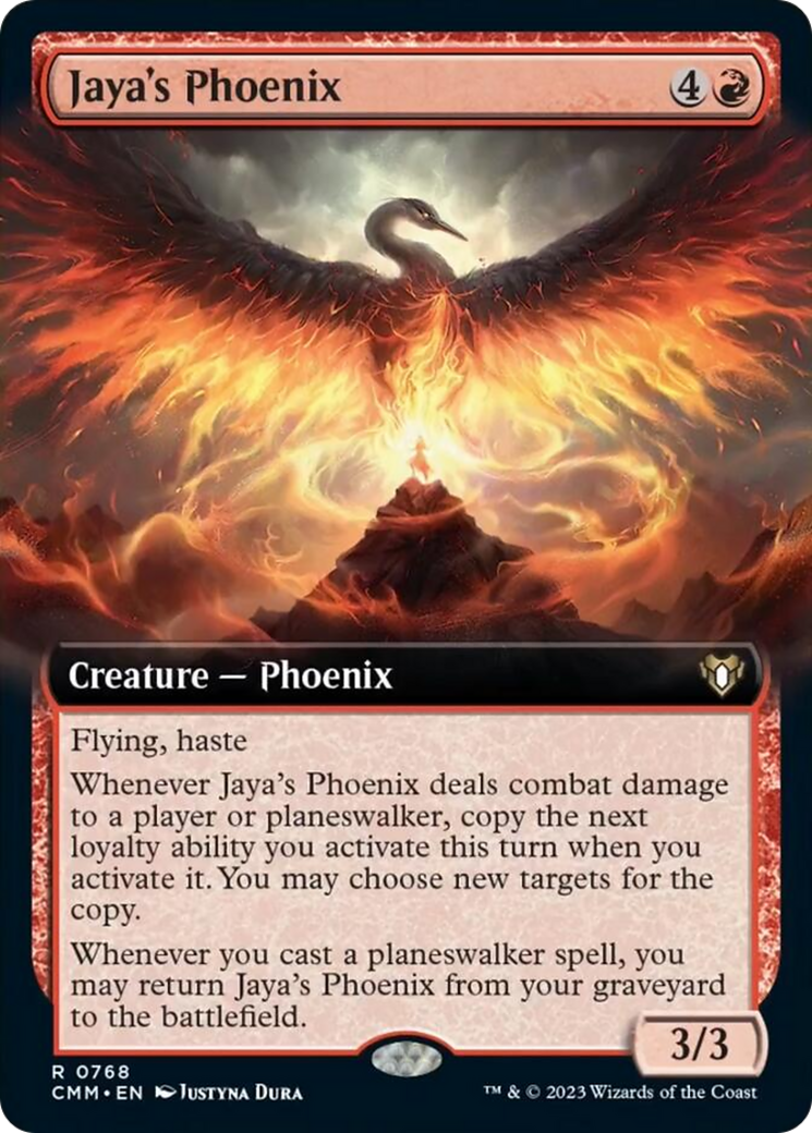 Jaya's Phoenix (Extended Art) [Commander Masters] | Exor Games Bridgewater