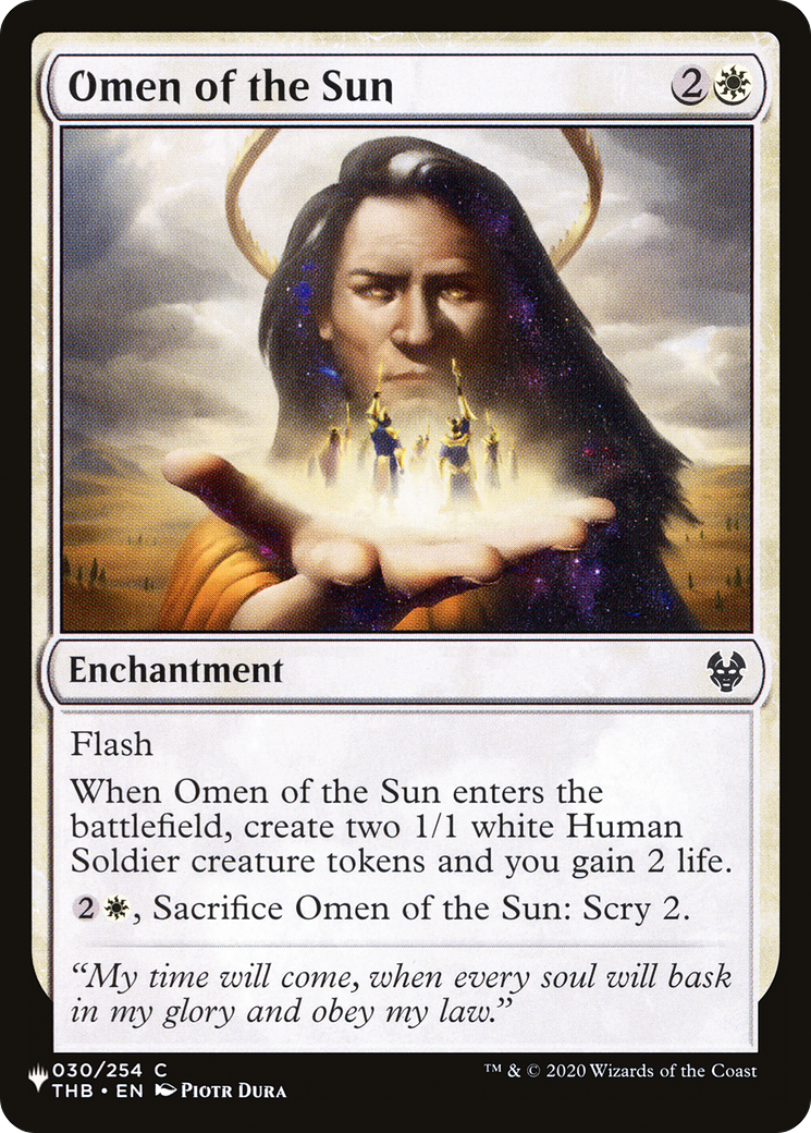 Omen of the Sun [The List Reprints] | Exor Games Bridgewater