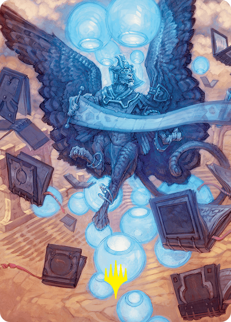 Sphinx of Forgotten Lore Art Card (33/54) (Gold-Stamped Signature) [Foundations Art Series] | Exor Games Bridgewater
