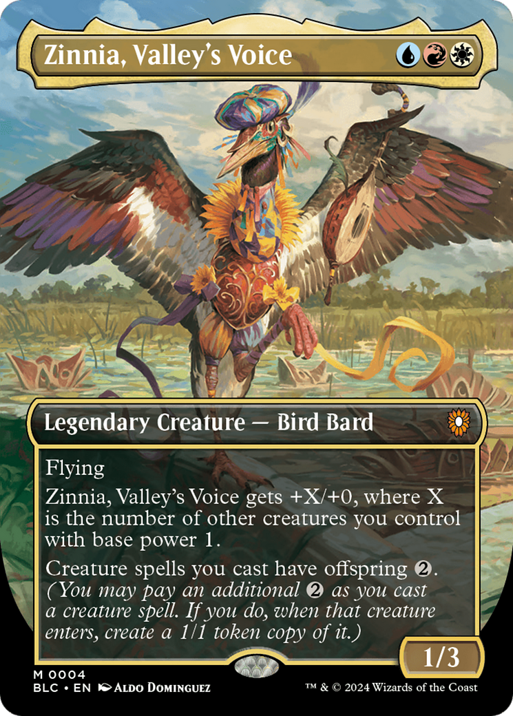 Zinnia, Valley's Voice (Borderless) [Bloomburrow Commander] | Exor Games Bridgewater