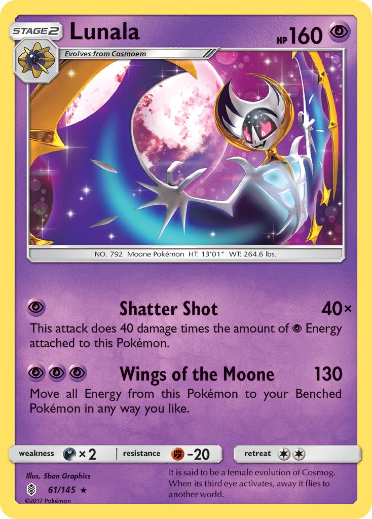 Lunala (61/145) (Theme Deck Exclusive) [Sun & Moon: Guardians Rising] | Exor Games Bridgewater