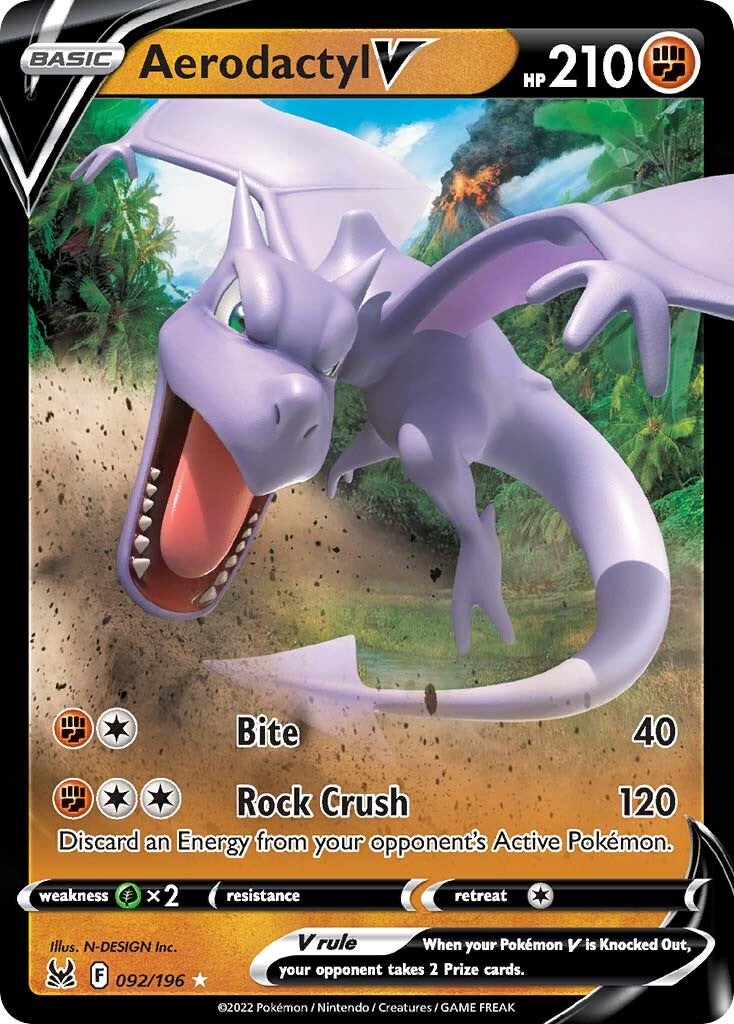 Aerodactyl V (092/196) [Sword & Shield: Lost Origin] | Exor Games Bridgewater