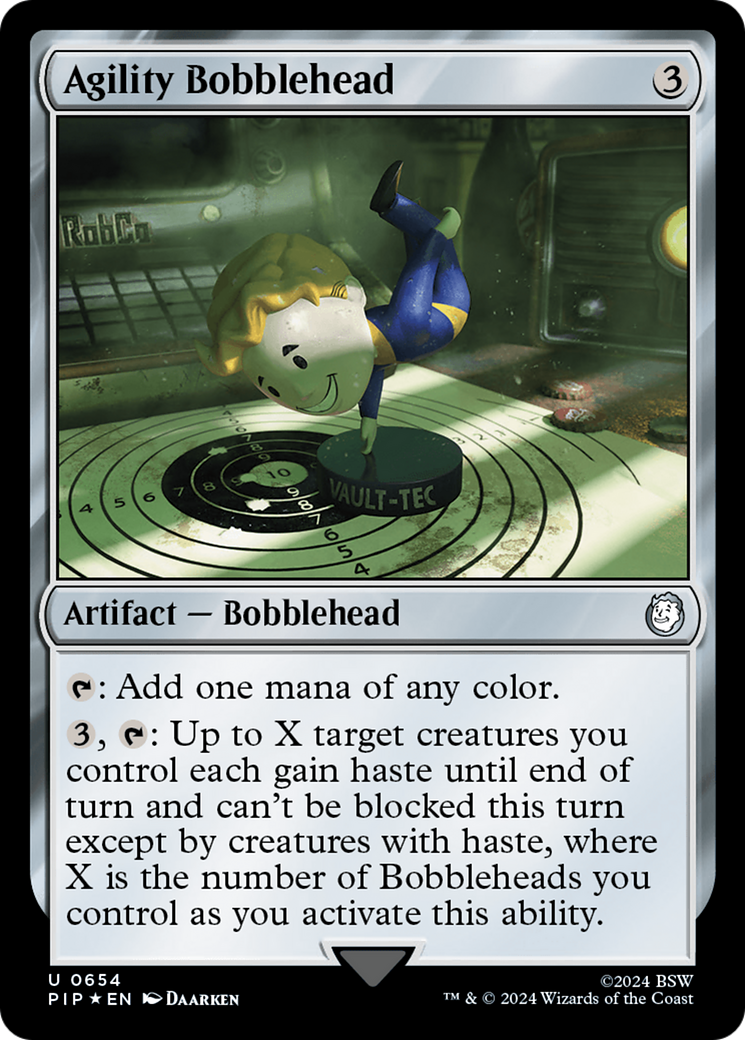 Agility Bobblehead (Surge Foil) [Fallout] | Exor Games Bridgewater