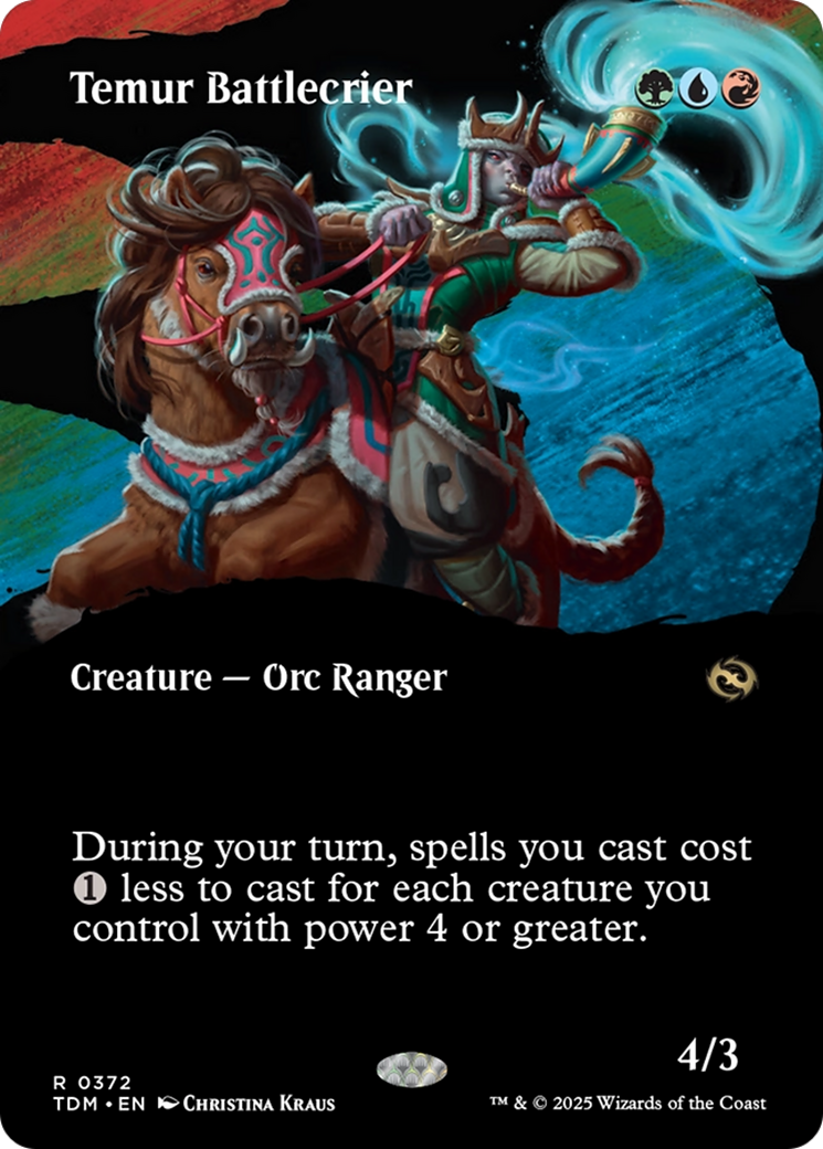 Temur Battlecrier (Borderless) [Tarkir: Dragonstorm] | Exor Games Bridgewater