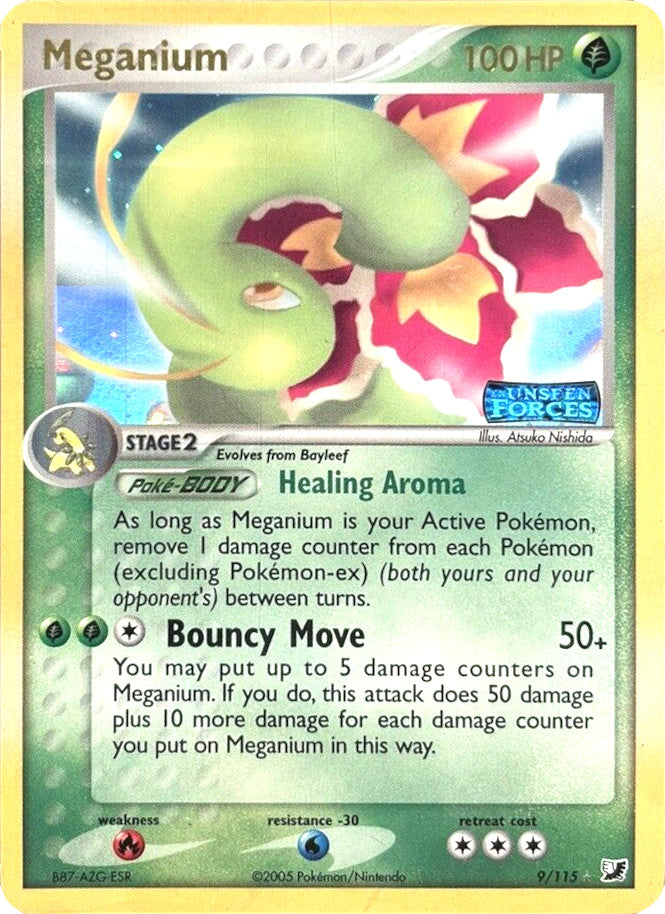 Meganium (9/115) (Stamped) [EX: Unseen Forces] | Exor Games Bridgewater