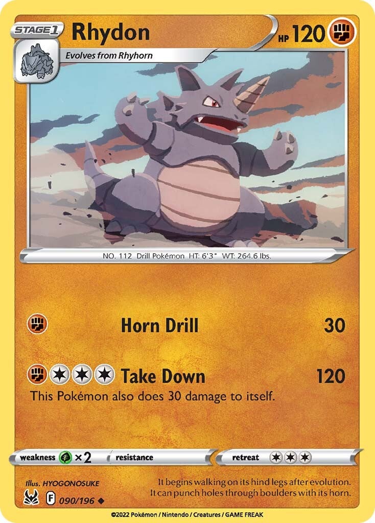 Rhydon (090/196) [Sword & Shield: Lost Origin] | Exor Games Bridgewater