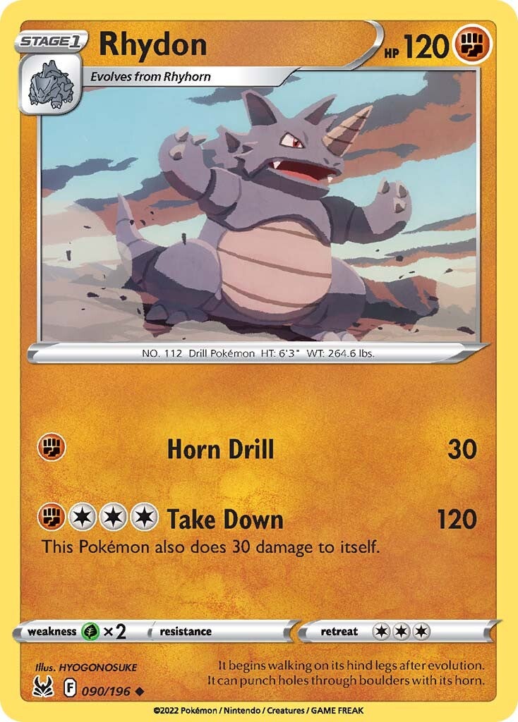 Rhydon (090/196) [Sword & Shield: Lost Origin] | Exor Games Bridgewater