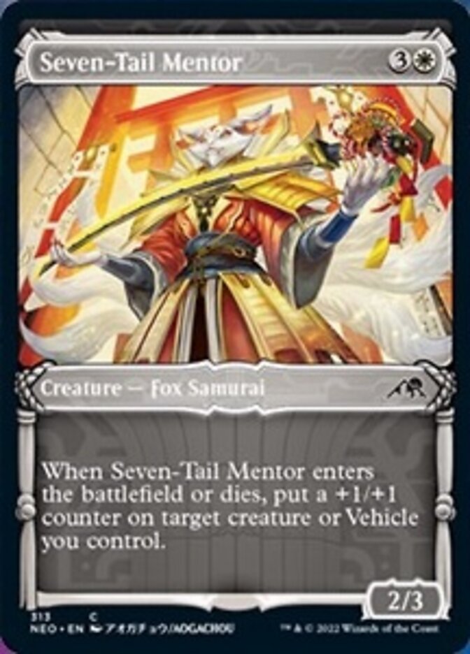 Seven-Tail Mentor (Showcase Samurai) [Kamigawa: Neon Dynasty] | Exor Games Bridgewater