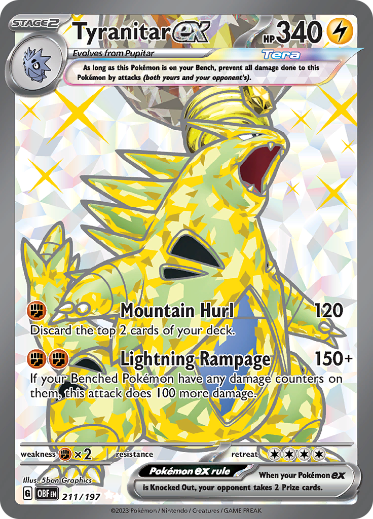 Tyranitar ex (211/197) [Scarlet & Violet: Obsidian Flames] | Exor Games Bridgewater