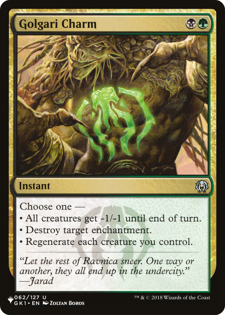 Golgari Charm [The List Reprints] | Exor Games Bridgewater