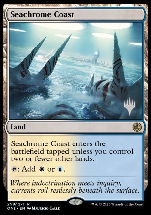 Seachrome Coast (Promo Pack) [Phyrexia: All Will Be One Promos] | Exor Games Bridgewater