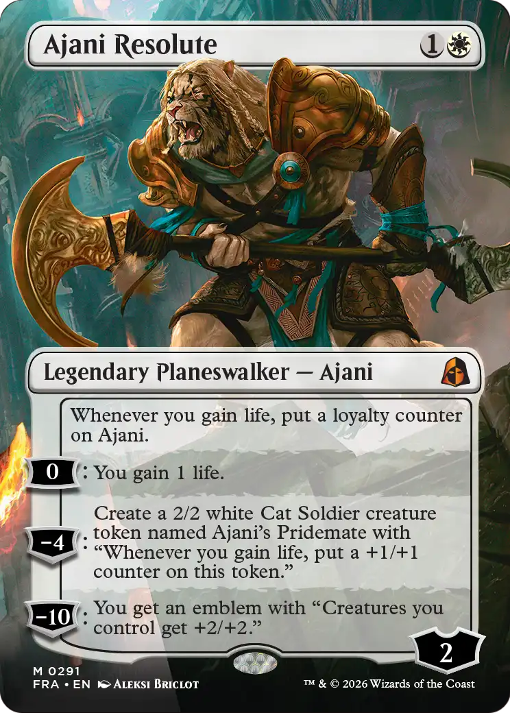 Ajani Resolute (Borderless) [Reality Fracture] | Exor Games Bridgewater