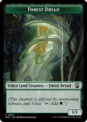 Boar (Ripple Foil) // Forest Dryad Double-Sided Token [Modern Horizons 3 Commander Tokens] | Exor Games Bridgewater