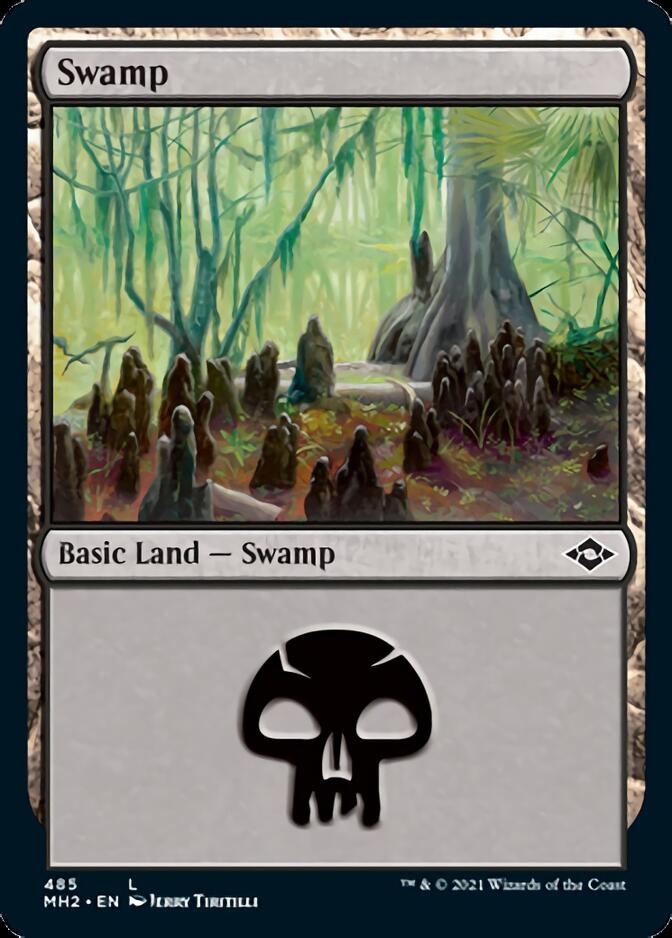 Swamp (485) (Foil Etched) [Modern Horizons 2] | Exor Games Bridgewater