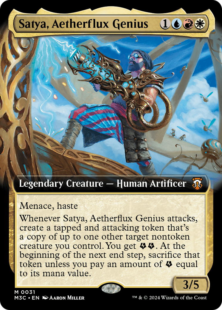 Satya, Aetherflux Genius (Extended Art) [Modern Horizons 3 Commander] | Exor Games Bridgewater