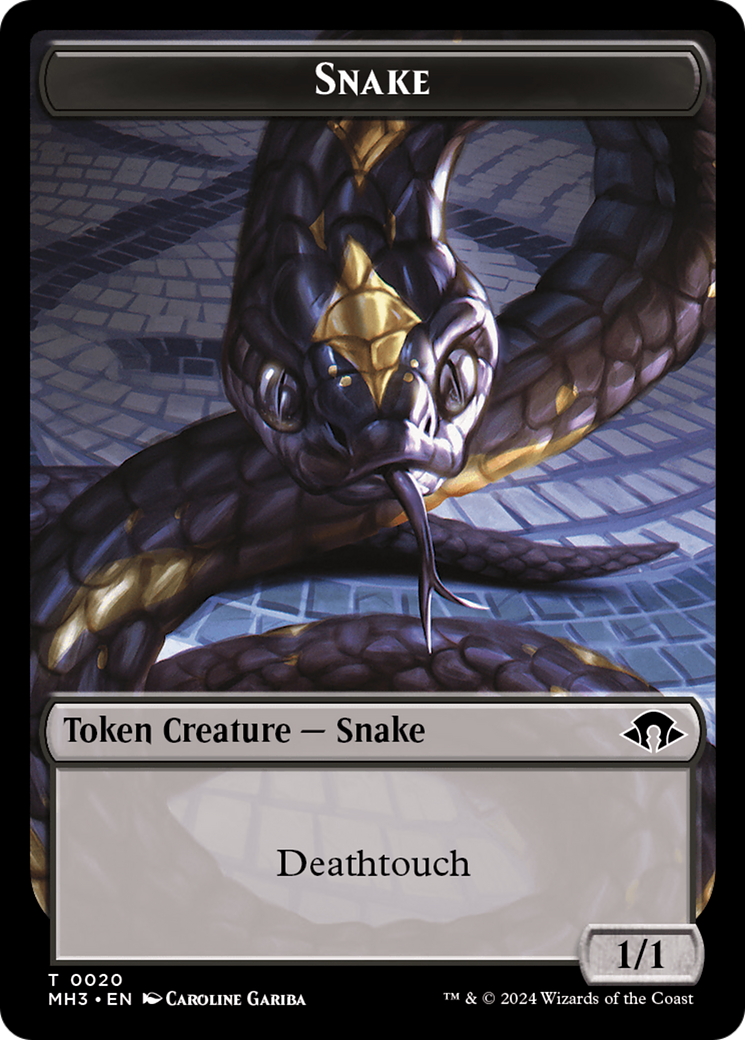 Snake Token [Modern Horizons 3 Tokens] | Exor Games Bridgewater