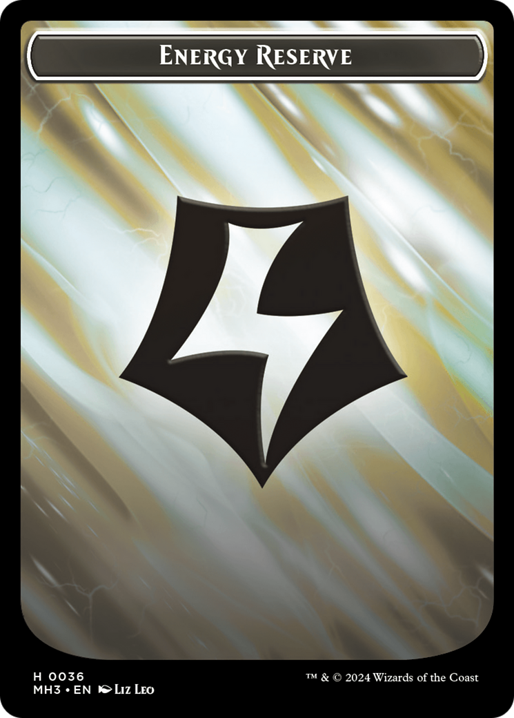 Servo // Energy Reserve Double-Sided Token [Modern Horizons 3 Tokens] | Exor Games Bridgewater